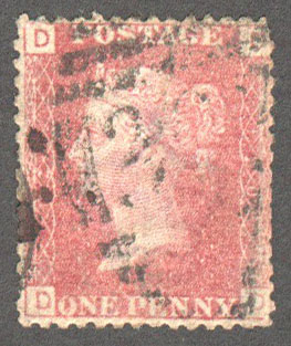 Great Britain Scott 33 Used Plate 120 - DD - Click Image to Close